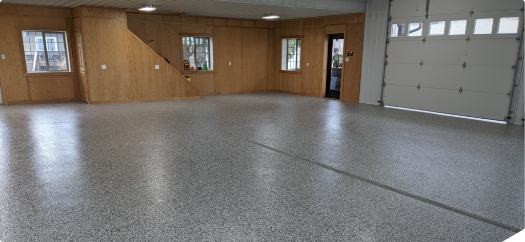 Garage floor Polyaspartic coating